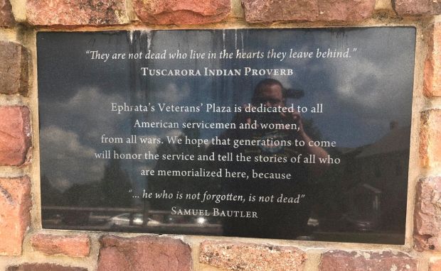EPHRATA’S VETERANS’ PLAZA MEMORIAL PLAQUE A