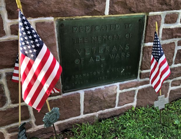 ADAMSTOWN & VICINITY ALL WARS VETERANS MEMORIAL PLAQUE