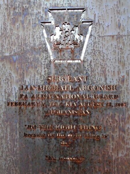 SCRANTON IRAQ WAR AND AFGHANISTAN WAR MEMORIAL PLAQUE G