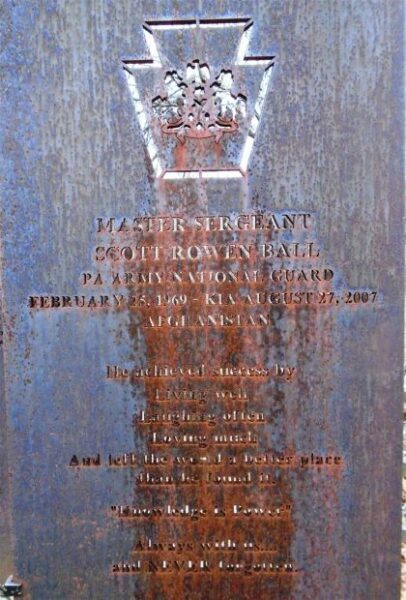 SCRANTON IRAQ WAR AND AFGHANISTAN WAR MEMORIAL PLAQUE F