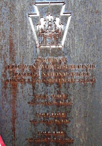 SCRANTON IRAQ WAR AND AFGHANISTAN WAR MEMORIAL PLAQUE C