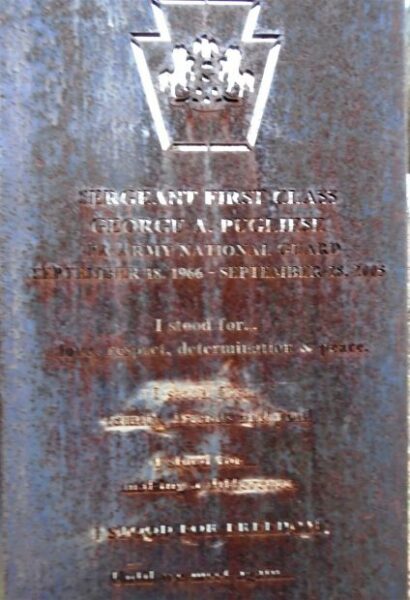 SCRANTON IRAQ WAR AND AFGHANISTAN WAR MEMORIAL PLAQUE B