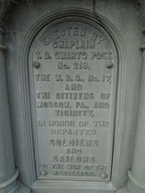 MOSCOW AND VICINITY SOLDIERS AND SAILORS WAR MEMORIAL PLAQUE A