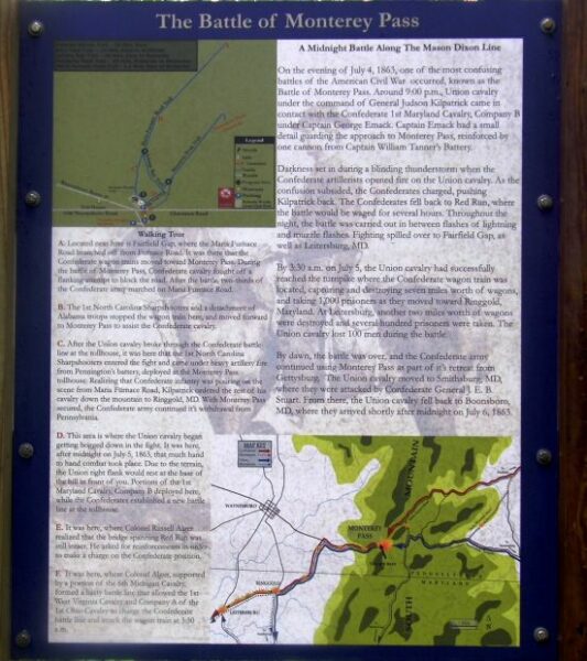 THE BATTLE OF MONTEREY PASS MEMORIAL PANEL