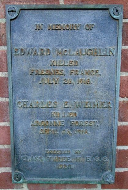 CLASS THREE M.E.S.S. WORLD WAR MEMORIAL PLAQUE