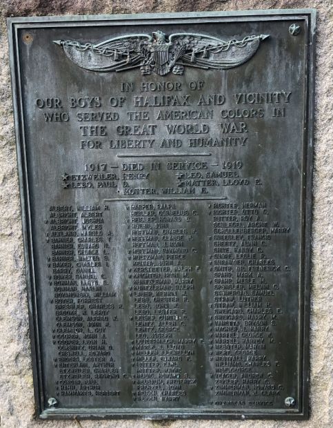 HALIFAX AND VICINITY GREAT WORLD WAR MEMORIAL PLAQUE