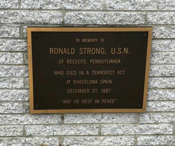 ROBERT STRONG, U.S.N. MEMORIAL PLAQUE