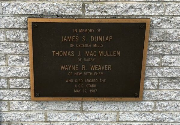 U.S.S. STARK MEMORIAL PLAQUE