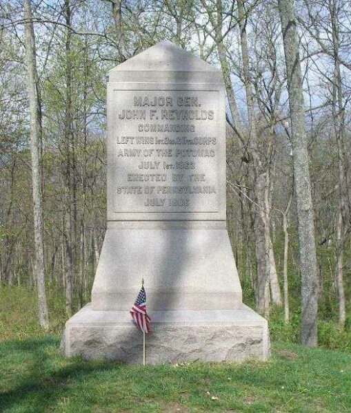 MAJOR GEN. JOHN REYNOLDS DEATH MEMORIAL