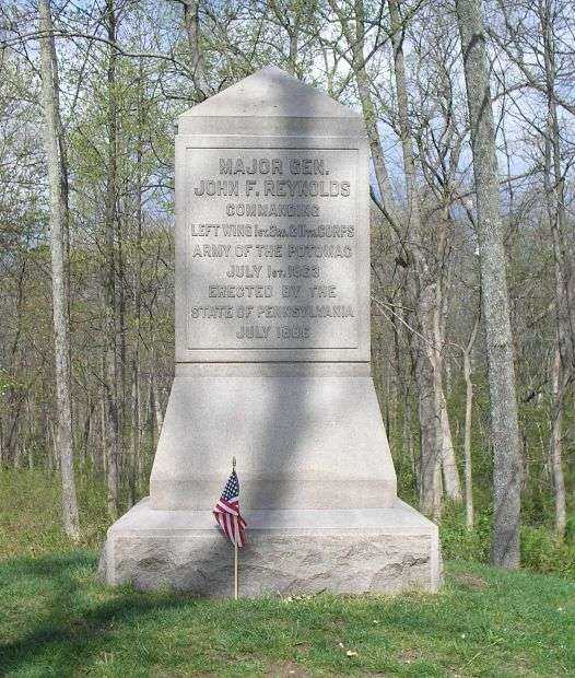MAJOR GEN. JOHN REYNOLDS DEATH MEMORIAL