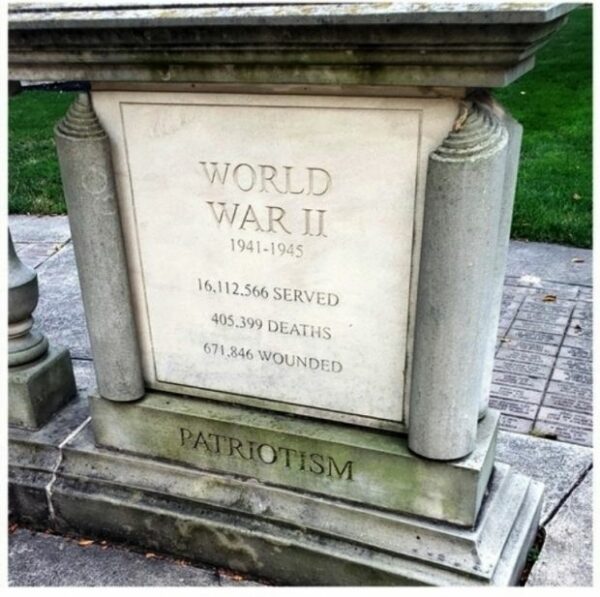 ELYRIA WAR MEMORIAL STONE H