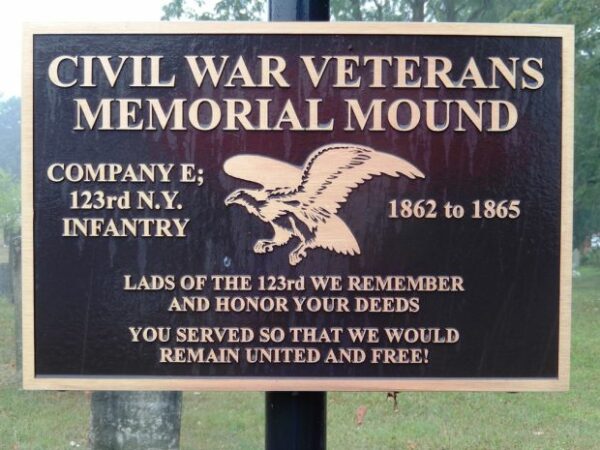 CIVIL WAR MOUND AND URN MEMORIAL PLAQUE B