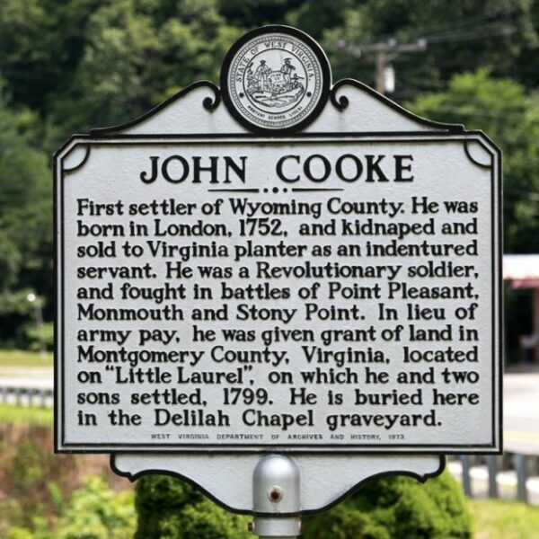 JOHN COOK REVOLUTIONARY WAR SOLDIER MEMORIAL MARKER