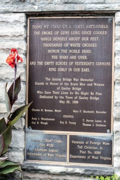 GAULEY BRIDGE WAR MEMORIAL PLAQUE