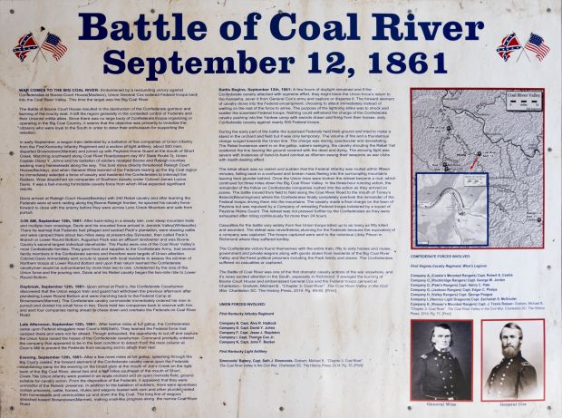 BATTLE OF COAL RIVER WAR MEMORIAL PANEL