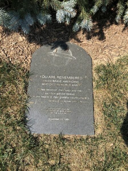 “YOU ARE REMEMBERED” WORLD WAR MEMORIAL TABLET