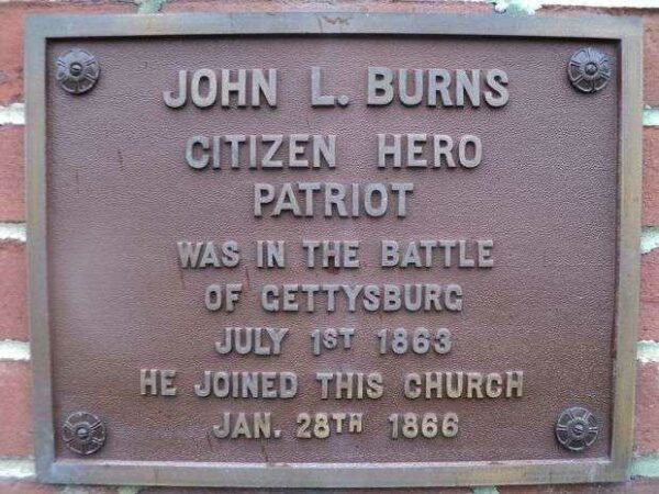 JOHN L. BURNS WAR MEMORIAL PLAQUE