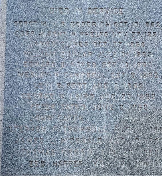 BRANDON CIVIL WAR MEMORIAL STONE D