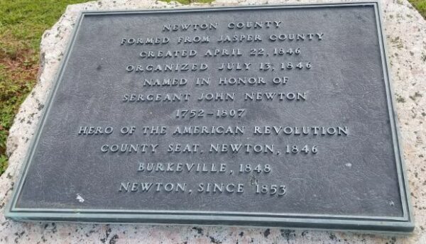 NEWTON COUNTY REVOLUTIONARY WAR SOLDIER MEMORIAL PLAQUE