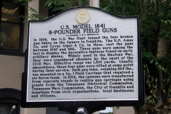 U.S. MODEL 1841 6-POUNDER FIELD GUNS MEMORIAL MARKER