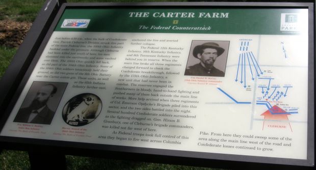 THE CARTER FARM THE FEDERAL COUNTERATTACK MEMORIAL PANEL