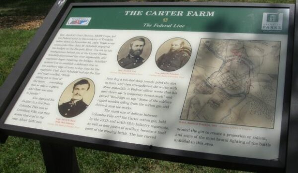 THE CARTER FARM THE FEDERAL LINE MEMORIAL PANEL
