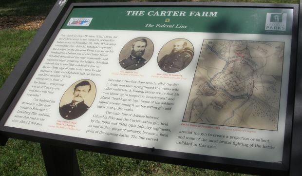 THE CARTER FARM THE FEDERAL LINE MEMORIAL PANEL