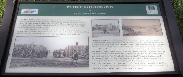FORT GRANGER SALLY PORT AND ABATIS MEMORIAL PANEL