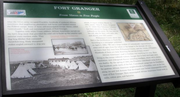FORT GRANGER FROM SLAVES TO FREE PEOPLE MEMORIAL PANEL