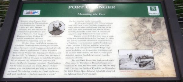 FORT GRANGER MANNING THE FORT MEMORIAL PANEL
