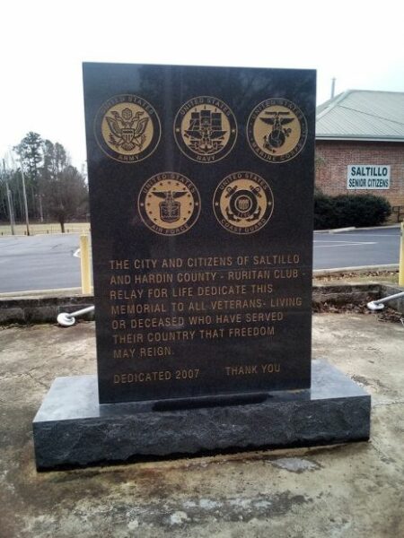 SALTILLO AND HARDIN COUNTY VETERANS MEMORIAL FRONT