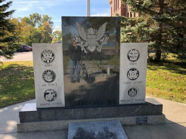 SANBORN COUNTY AREA VETERANS MEMORIAL DEDICATION STONE