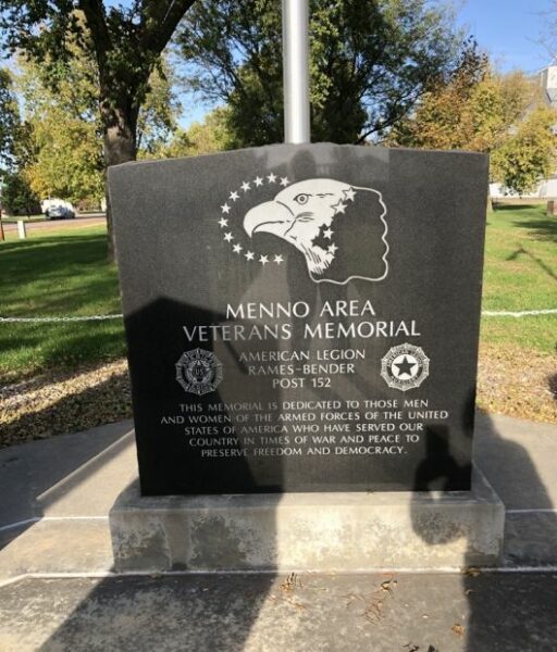 MENNO AREA VETERANS MEMORIAL DEDICATION STONE