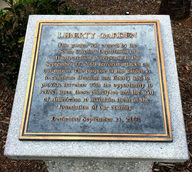 LIBERTY GARDEN SEPTEMBER 11, 2001 MEMORIAL PLAQUE A