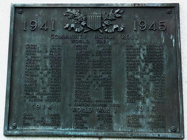 LEST WE FORGET TO REMEMBER WORLD WARS HONOR ROLL MEMORIAL PLAQUE