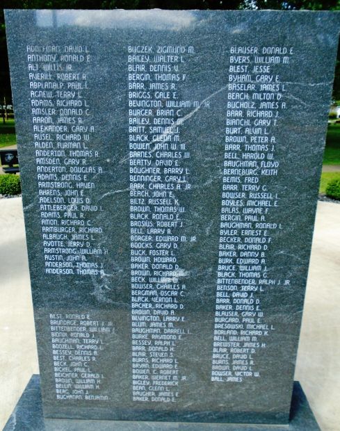 VENANGO COUNTY VIETNAM VETERANS HONOR ROLL MEMORIAL SLAB C