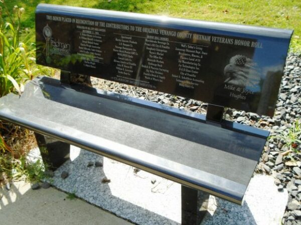 VENANGO COUNTY VIETNAM VETERANS HONOR ROLL MEMORIAL BENCH B
