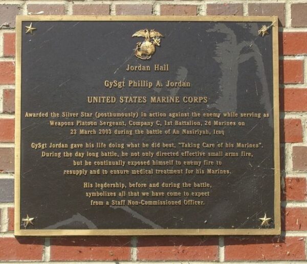 JORDAN HALL WAR MEMORIAL PLAQUE