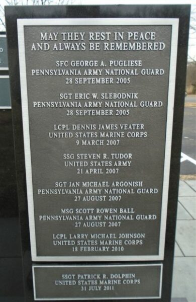 SCRANTON SEPTEMBER 11, 2001 WAR MEMORIAL PLAQUES B