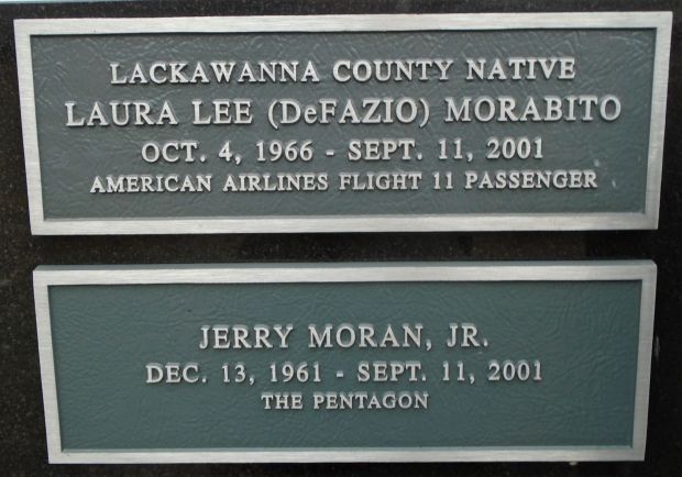 SCRANTON SEPTEMBER 11, 2001 WAR MEMORIAL PLAQUES A