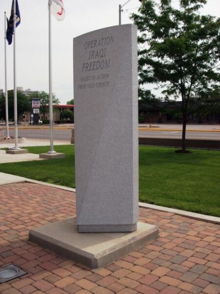 VIGO COUNTY OPERATION IRAQI FREEDOM WAR MEMORIAL FRONT