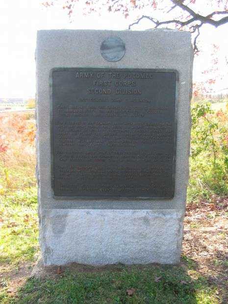 SECOND DIVISION FIRST CORPS WAR MEMORIAL