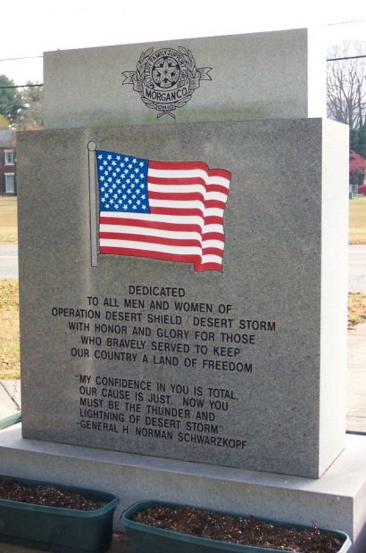 MCCONNELSVILLE PERSIAN GULF WAR MEMORIAL BACK