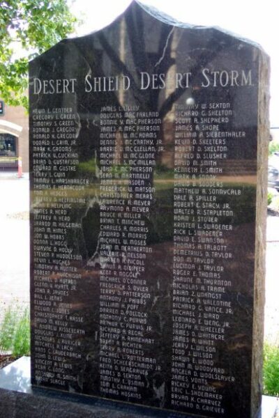 GREENE COUNTY DESERT SHIELD-DESERT STORM MEMORIAL BACK