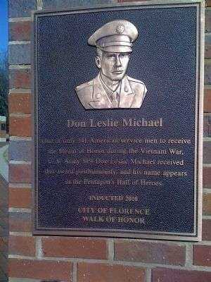 SP4. DON LESLIE MICHAEL MEMORIAL PLAQUE