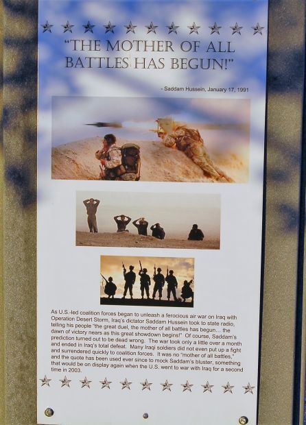 “THE MOTHERS OF ALL BATTLES HAS BEGUN” MEMORIAL PLAQUE