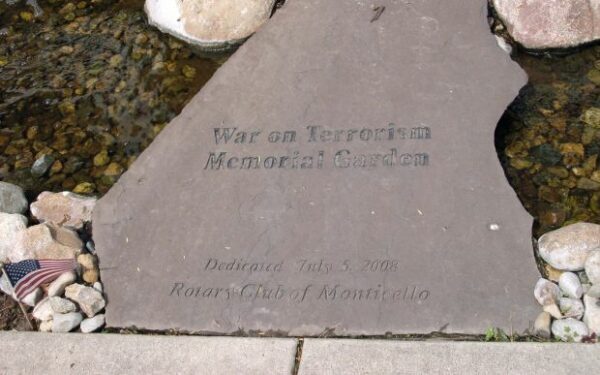 WAR ON TERRORISM MEMORIAL GARDEN ROCK