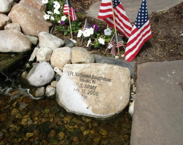 CPL NATHANIEL BAUGHMAN WAR MEMORIAL ROCK