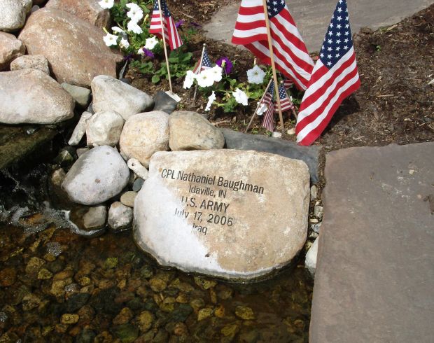 CPL NATHANIEL BAUGHMAN WAR MEMORIAL ROCK