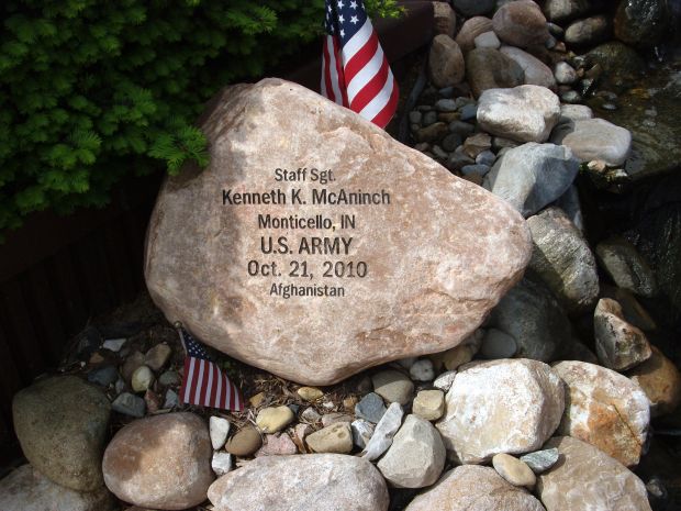 STAFF SGT. KENNETH K. MCANINCH WAR MEMORIAL ROCK